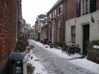 Uliczka w Haarlemie zimą